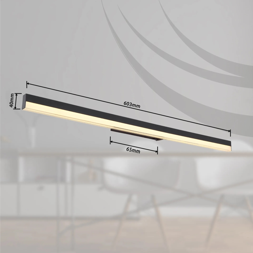 Globo - Applique a LED LED/18W/230V 3000/6000K 80 cm nero