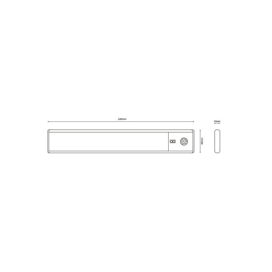 Globo - Dimmbare, aufladbare LED-Küchenunterbauleuchte LED/1,4W/5V 4000K 1100 mAh 24 cm