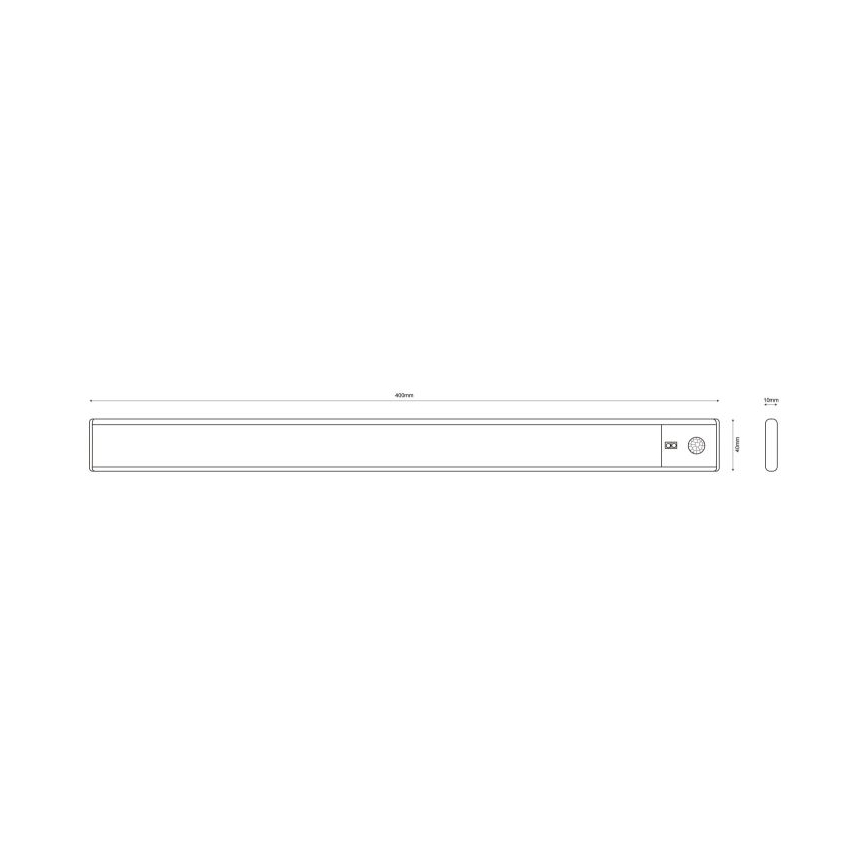 Globo - Réglette de cuisine à intensité variable rechargeable LED/2,5W/5V 4000K 1100 mAh 40 cm
