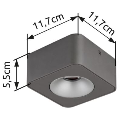 Globo - Plafonnier LED/6,5W/230V 11,7x11,7 cm