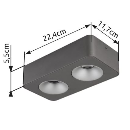 Globo - Plafonnier LED/11W/230V 11,7x22,4 cm