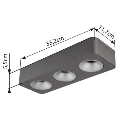 Globo - Plafonnier LED/14W/230V 11,7x33,2 cm