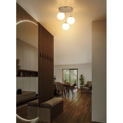 Globo - Aufgesetzte Deckenleuchte 3xE14/25W/230V Messing