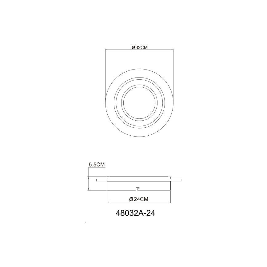 Globo - Plafonnier LED/24W/230V 3000K d. 32 cm