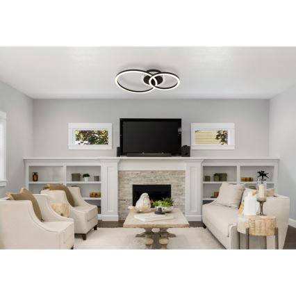 Globo - Plafonnier LED LED/30W/230V 2700/4500/6500K Ø 33x50 cm noir