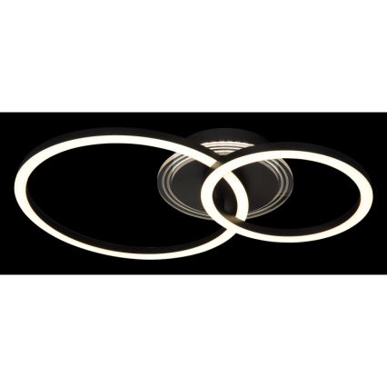 Globo - Plafonnier LED/30W/230V 2700/4500/6500K d. 33x50 cm noir