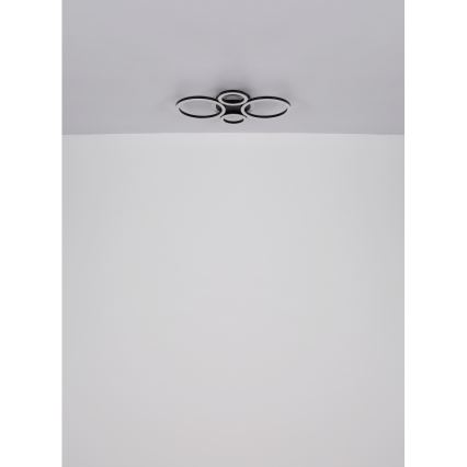 Globo - LED-Deckenleuchte LED/40W/230V 2700/4500/6500K Ø 35,5 x 53 cm schwarz