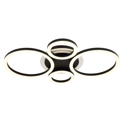 Globo - LED Deckenleuchte LED/40W/230V 2700/4500/6500K Ø 35,5x53 cm schwarz