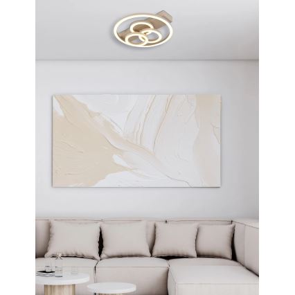 Globo - Plafoniera dimmerabile a LED 40W/230V 2700-6500K Ø 35x33 cm beige + telecomando