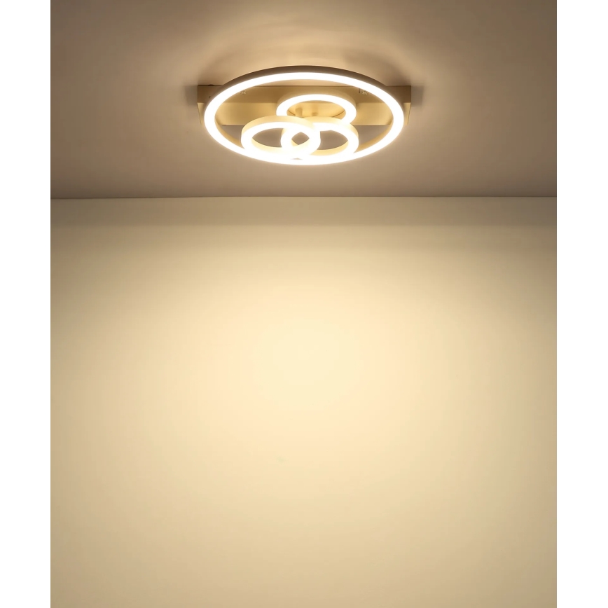 Globo - Plafoniera dimmerabile a LED 40W/230V 2700-6500K Ø 35x33 cm beige + telecomando