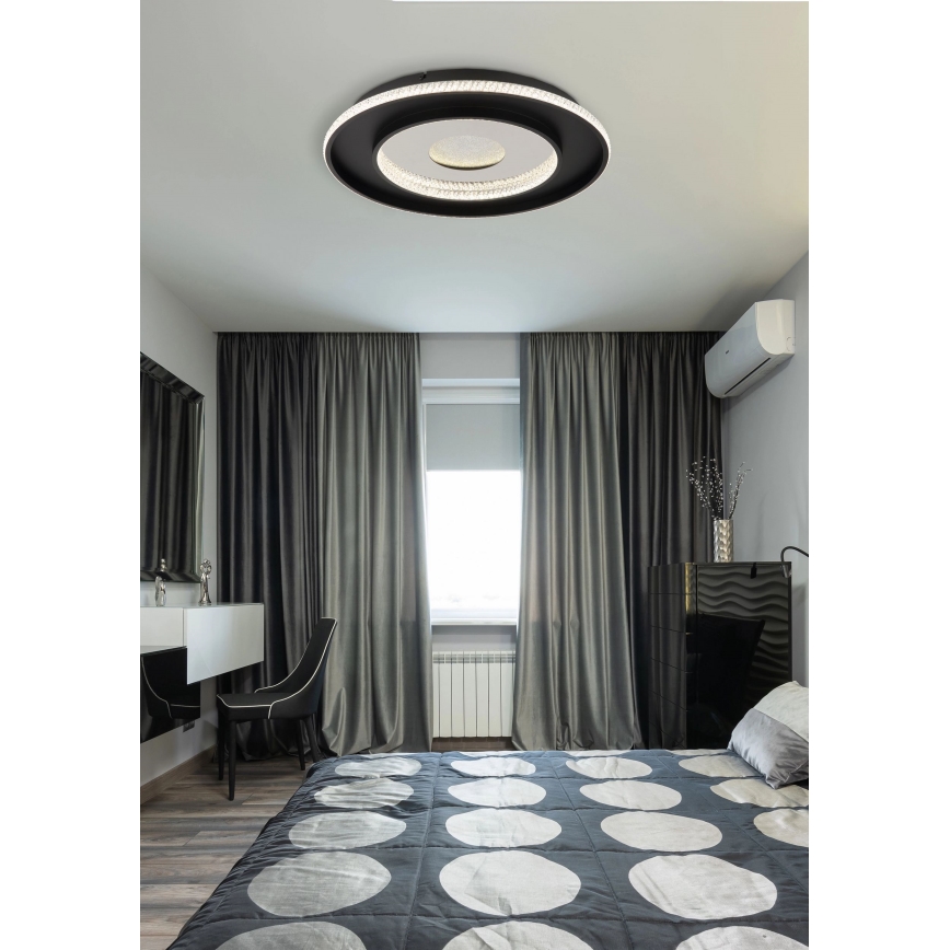 Globo - Plafoniera LED dimmerabile LED/30W/230V 2700-6500K diametro 52,5 cm nero + telecomando