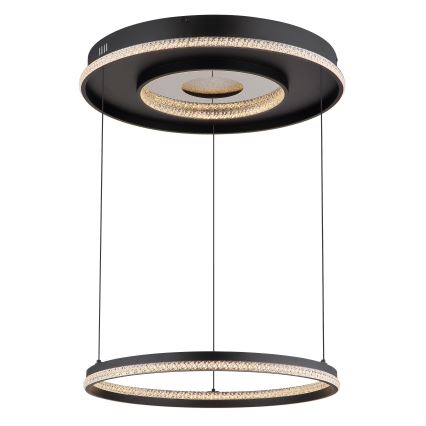 Globo - Lampadario a sospensione con filo LED dimmerabile LED/54W/230V 2700-6500K diametro 60 cm nero + telecomando