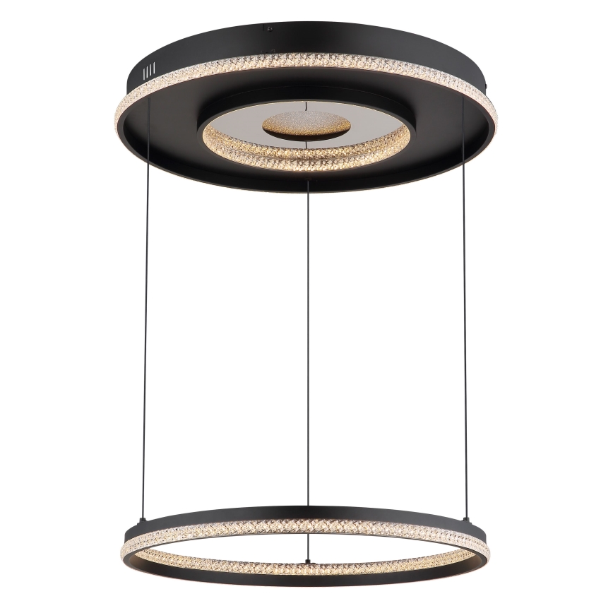 Globo - Lampadario a sospensione con filo LED dimmerabile LED/54W/230V 2700-6500K diametro 60 cm nero + telecomando