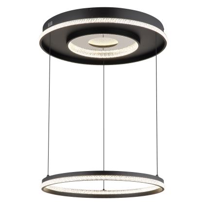 Globo - Lampadario a sospensione con filo LED dimmerabile LED/54W/230V 2700-6500K diametro 60 cm nero + telecomando