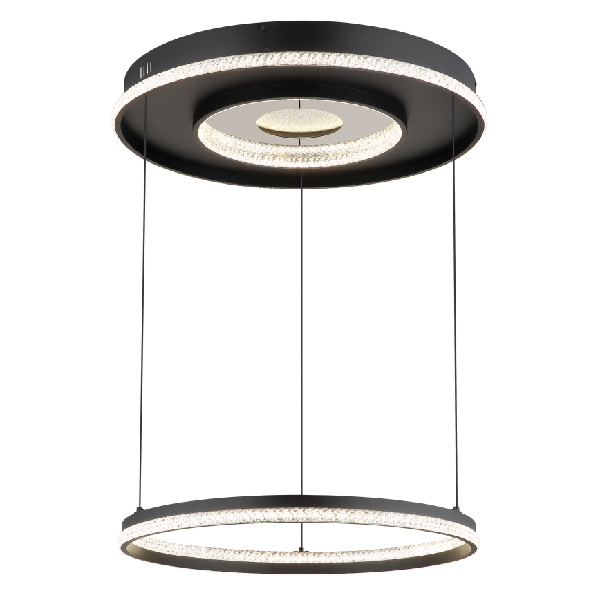 Globo - Lampadario a sospensione con filo LED dimmerabile LED/54W/230V 2700-6500K diametro 60 cm nero + telecomando