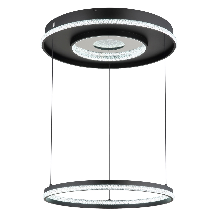 Globo - Lampadario a sospensione con filo LED dimmerabile LED/54W/230V 2700-6500K diametro 60 cm nero + telecomando