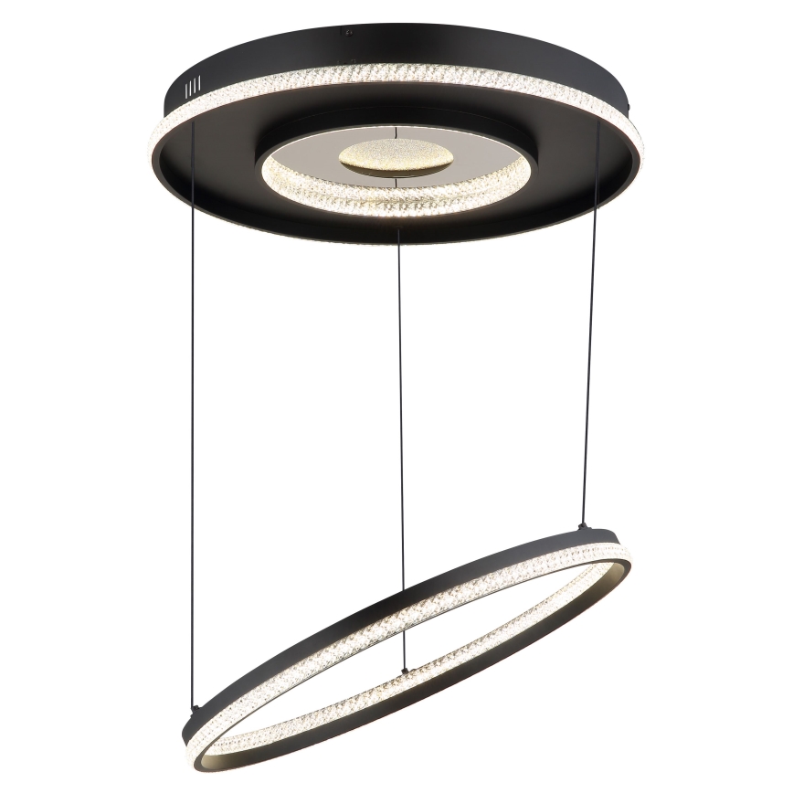 Globo - Lampadario a sospensione con filo LED dimmerabile LED/54W/230V 2700-6500K diametro 60 cm nero + telecomando