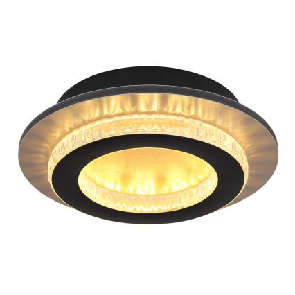 Globo - LED-Deckenleuchte LED/12W/230V 3000/4000/6500K Ø 20 cm schwarz