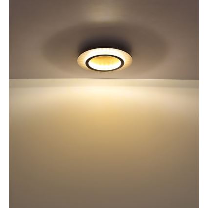 Globo - LED-Deckenleuchte LED/24W/230V 3000/4000/6500K Ø 35 cm schwarz