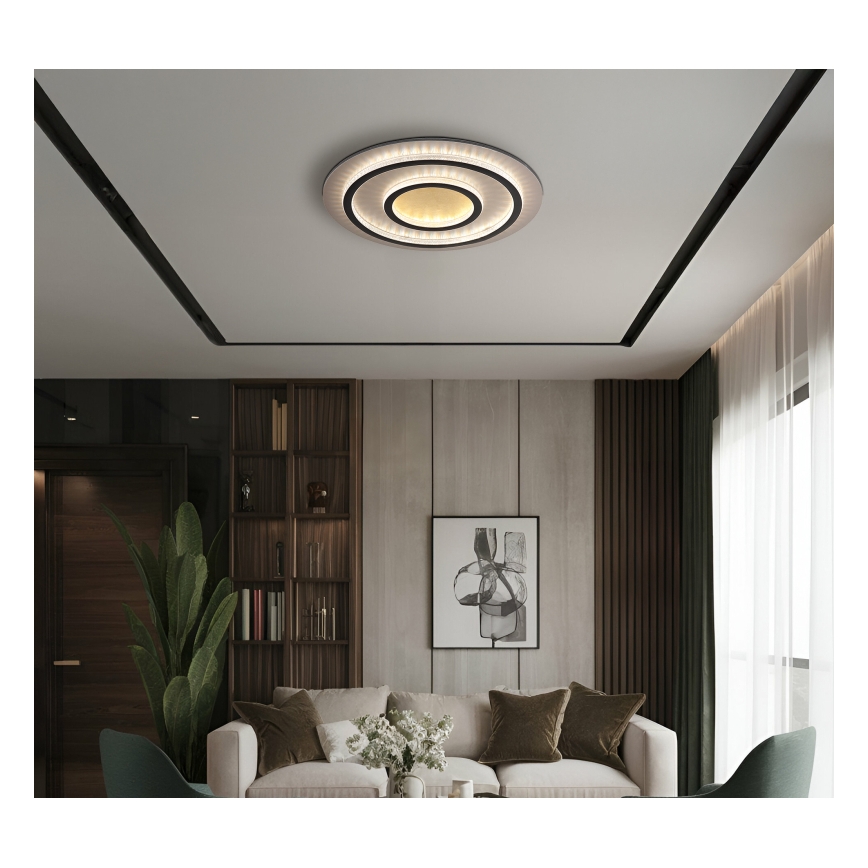 Globo 48042-60G - Lampada da soffitto LED dimmerabile JAYDEN 60W/230V diametro 55 cm nero + telecomando