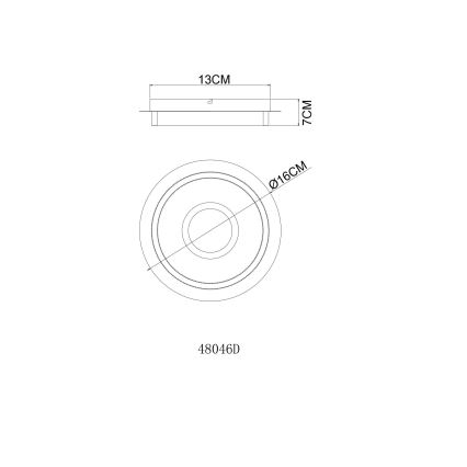 Globo - Plafonnier LED/8W/230V 3000K Ø 16 cm