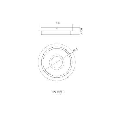 Globo - Plafonnier LED/24W/230V 3000K Ø 40 cm