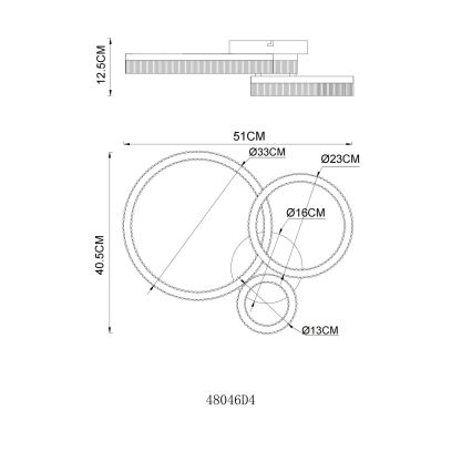 Globo - Plafonnier LED/24W/230V 3000K 40,5x51 cm