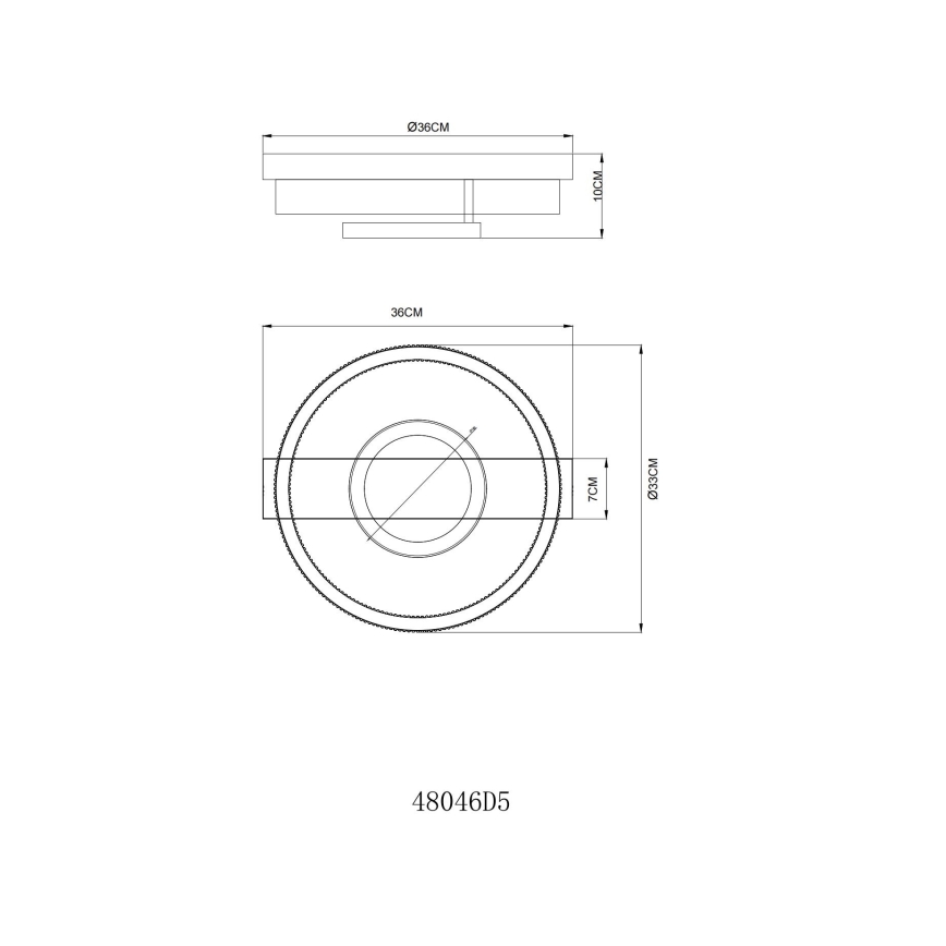 Globo - LED Plafonnier LED/18W/230V 3000K 33x36 cm