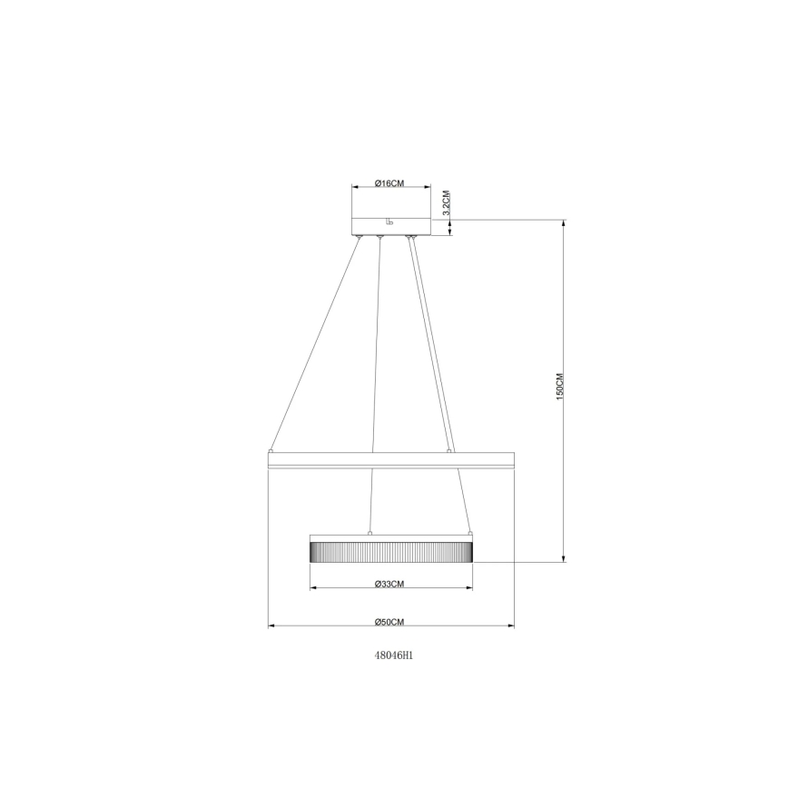 Globo - Lampadario sospeso a cavo LED/30W/230V 3000K