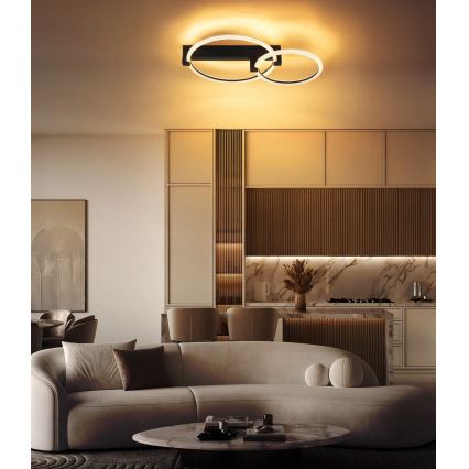 Globo - Plafoniera a LED 24W/230V 3000K 58x38 cm nera