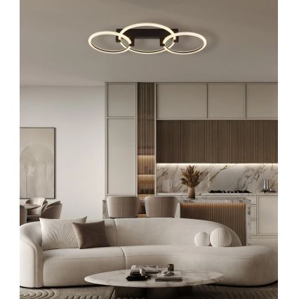Globo - LED-Deckenleuchte LED/40W/230V 3000K 76,1x38 cm schwarz