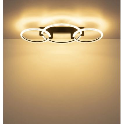 Globo - LED-Deckenleuchte LED/40W/230V 3000K 76,1x38 cm schwarz
