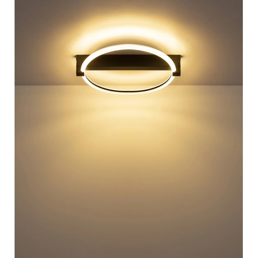 Globo - LED-Deckenleuchte LED/15W/230V 3000K 41,4x38 cm schwarz