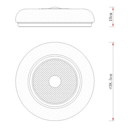 Globo - Plafoniera LED/24W/230V 2700/4000/6000K Ø 38,5 cm bianca