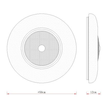 Globo - LED-Deckenleuchte LED/48W/230V 2700/4000/6000K Ø 59 cm weiß