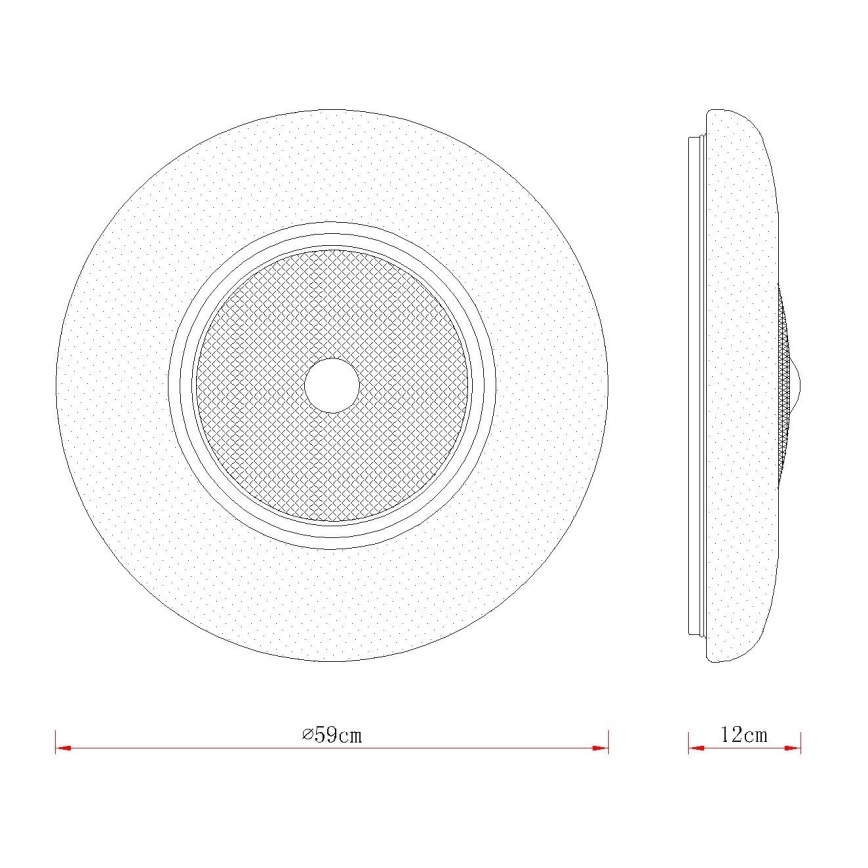 Globo - Plafonnier LED 48W/230V 2700/4000/6000K Ø 59 cm blanc