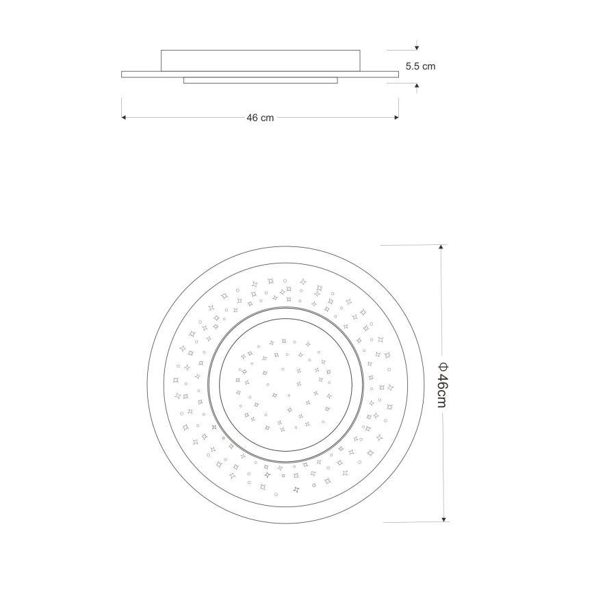 Globo - Plafonnier à intensité variable LED/44W/230V 2700-6000K + télécommande
