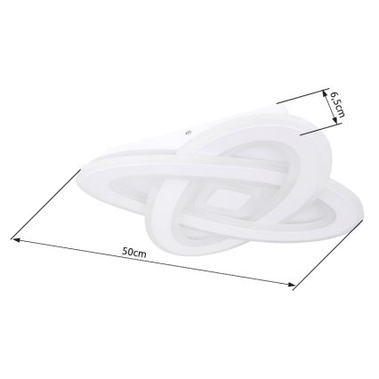 Globo - Plafonnier à intensité variable LED/36W/230V 3000-6000K d. 50 cm blanc + Télécommande