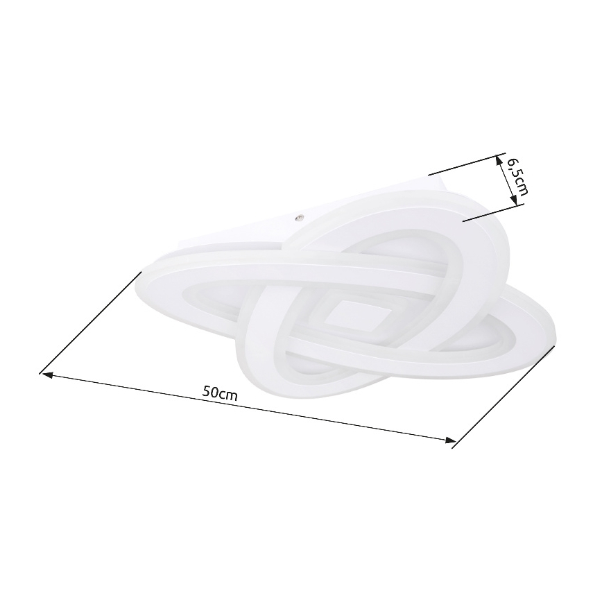 Globo - Plafonnier à intensité variable LED/36W/230V 3000-6000K d. 50 cm blanc + Télécommande