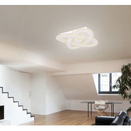 Globo - Plafonnier LED dimmable LED/36W/230V 3000-6000K Ø 50 cm blanc + télécommande