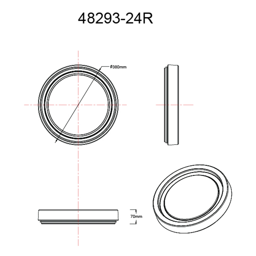 Globo - Plafonnier LED/24W/230V 4000K d. 38 cm