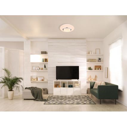 Globo - Plafoniera da soffitto dimmerabile LED RGBW, 18W, 230V, 3000K, Ø 34 cm