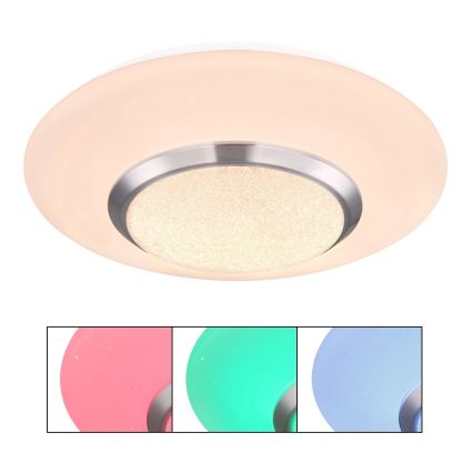 Globo - Plafoniera da soffitto dimmerabile LED RGBW, 18W, 230V, 3000K, Ø 34 cm