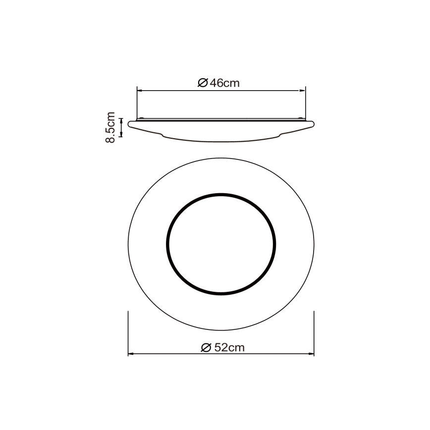 Globo - Plafoniera LED LED/24W/230V 3000/4500/6500K