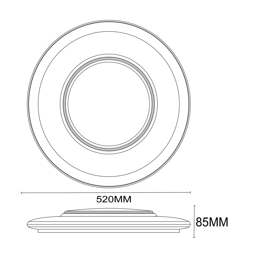 Globo -Plafonnier dimmable LED LED/48W/230V + télécommande