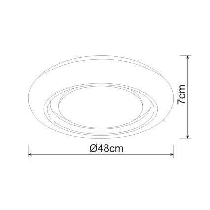 Globo - Plafoniera LED dimmerabile LED/28W/230V 3000-6000K Tuya WiFi + telecomando