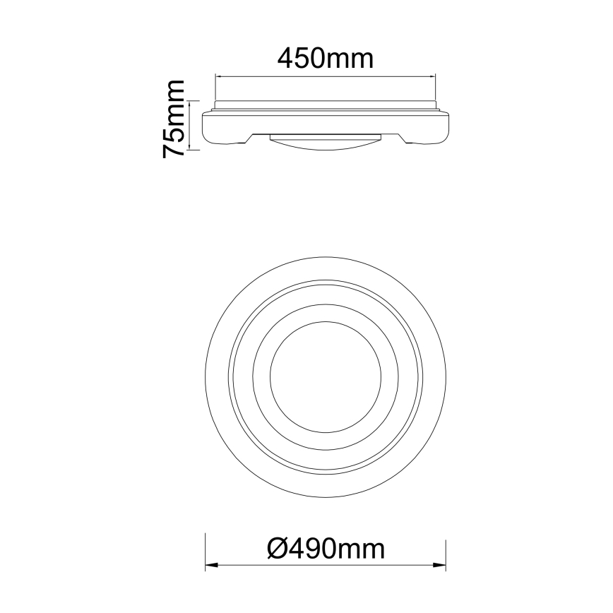 Globo 483111-40 - Plafonnier RADA LED/40W/230V 2700/4200/6500K d. 49 cm