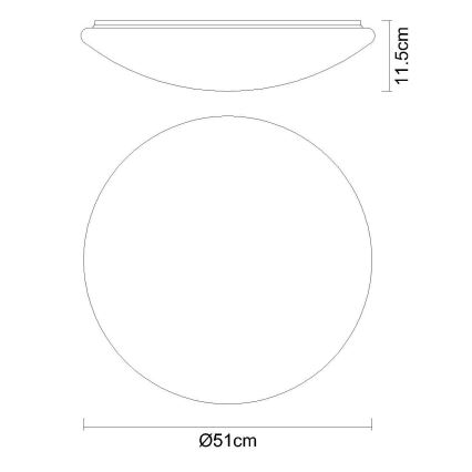 Globo - Plafonnier LED RGBW dimmable LED/48W/230V + LED/10W 2700-6500K Ø 50 cm + télécommande