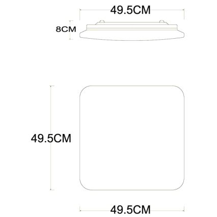 Globo - Lampada da soffitto dimmerabile LED/40W/230V 2700-6500K diam. 50 cm Wi-Fi Tuya + telecomando