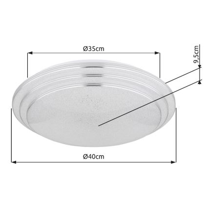 Globo - Plafoniera LED dimmerabile LED/18W/230V diametro 40 cm 2700-6500K + telecomando